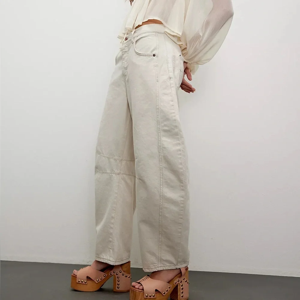 We The Free Good Luck Mid-Rise Barrel Jeans - Picture 3 of 7